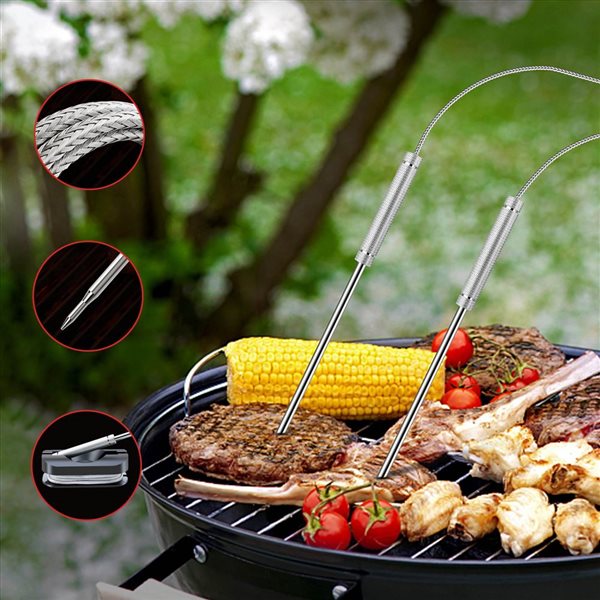 ThermoPro 650-ft Range Bluetooth Wireless Meat Grill Thermometer with Dual Probe