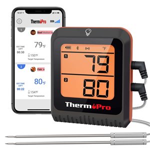 ThermoPro 650-ft Range Bluetooth Wireless Meat Grill Thermometer with Dual Probe