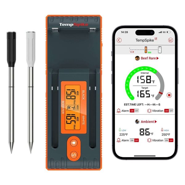 ThermoPro Twin TempSpike 500-ft Truly Wireless Meat Thermometer with 2 Probes and Signal Booster