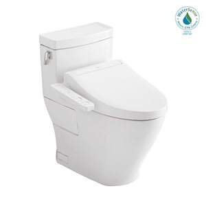 TOTOWASHLET+ Legato One-Piece Elongated 1.28 GPF Toilet and WASHLET C2 Bidet Seat - Cotton White