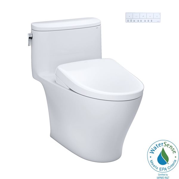 TOTO WASHLET+ Nexus One-Piece Elongated 1.28 GPF Toilet with S7A Contemporary Bidet Seat - Cotton White