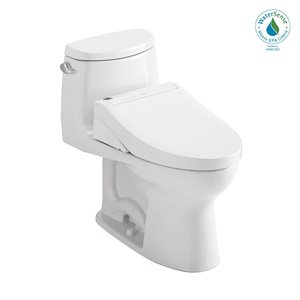 TOTO WASHLET+ UltraMax II One-Piece Elongated 1.28 GPF Toilet and WASHLET+ C5 Bidet Seat - Cotton White