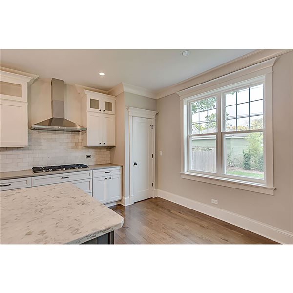 Garson 30-in x 96-in x 1 3/4-in White Primed 1-Panel Solid Core Shaker Style Slab Door