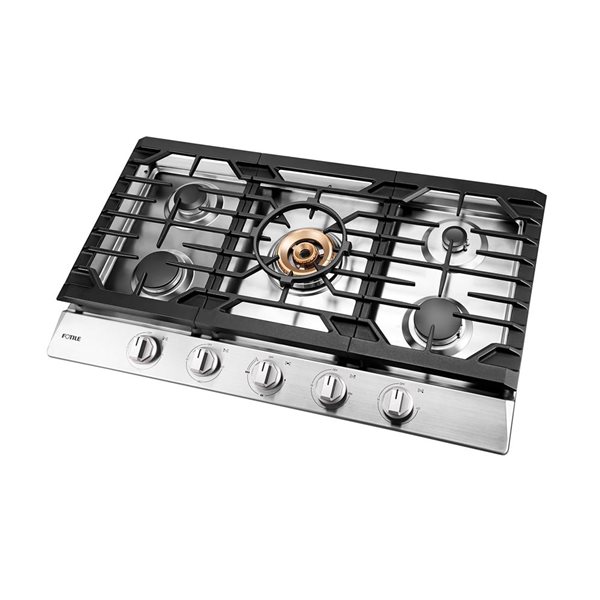 FOTILE Tri-ring Series 30-in 5-Burner Stainless Steel Gas Cooktop