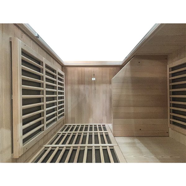 Blisspod Vienna 72.8 x 35.4 x 25.6-in Brown Canadian Hemlock 1-Person Infrared Sauna w/ 3 Heaters
