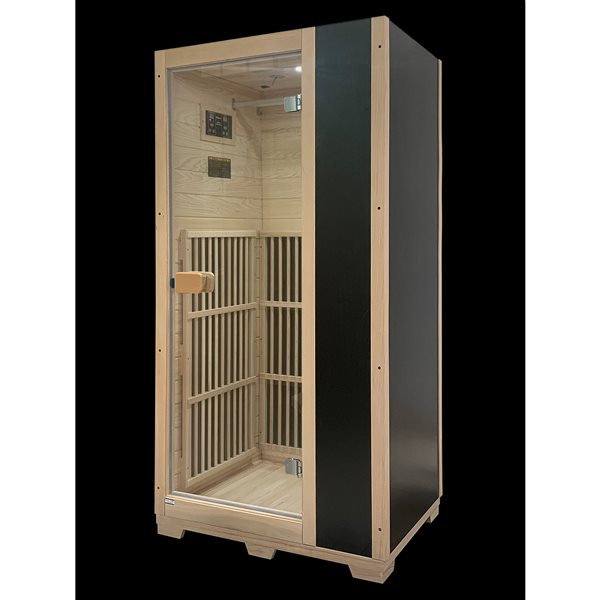 Blisspod Vienna 72.8 x 35.4 x 25.6-in Brown Canadian Hemlock 1-Person Infrared Sauna w/ 3 Heaters