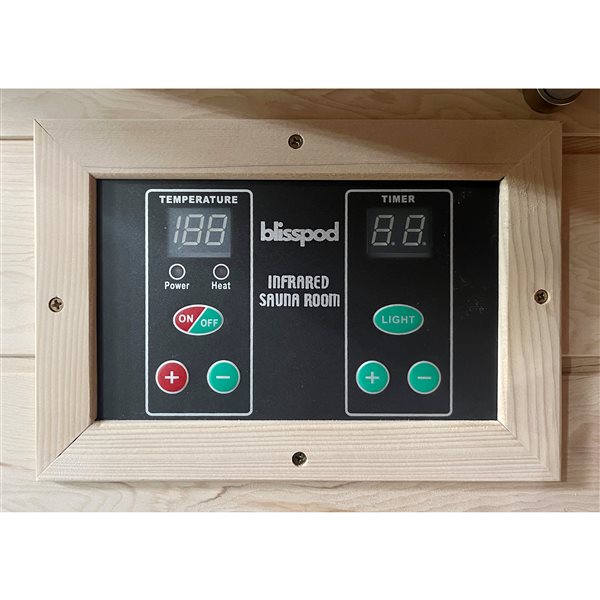 Blisspod Vienna 72.8 x 35.4 x 25.6-in Brown Canadian Hemlock 1-Person Infrared Sauna w/ 3 Heaters