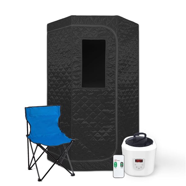 Blisspod 90 x 90 x 190-cm Grey Portable Home Steam Sauna Tent