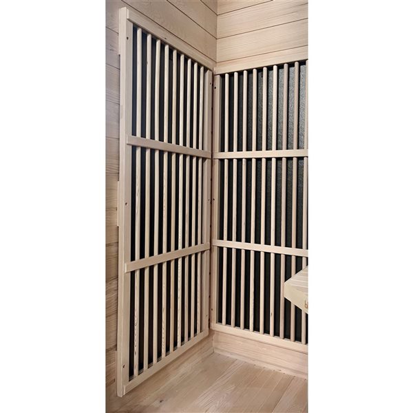 Blisspod Vienna 72.8 x 35.4 x 25.6-in White Canadian Hemlock 1-Person Infrared Sauna w/ 3 Heaters