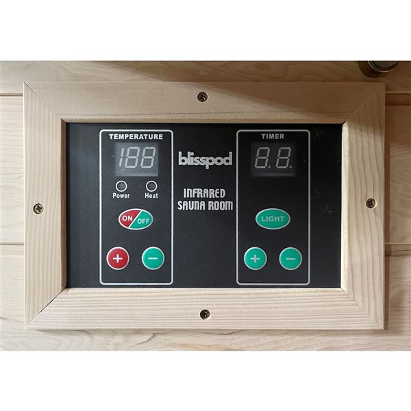 Blisspod Vienna 72.8 x 35.4 x 25.6-in White Canadian Hemlock 1-Person Infrared Sauna w/ 3 Heaters