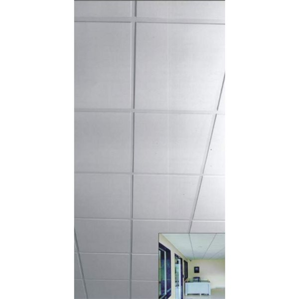 Wexstar 24 x 24-in Plain 12-Pack White Calcium Silicate Water/Fire Resistant Ceiling Tiles