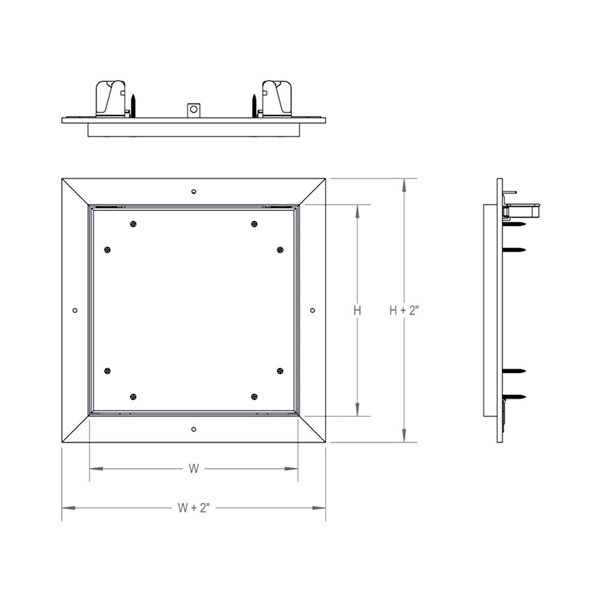 Best Access Doors 8 x 8-in Recessed ½-in Aluminum Access Door with Hidden Flange