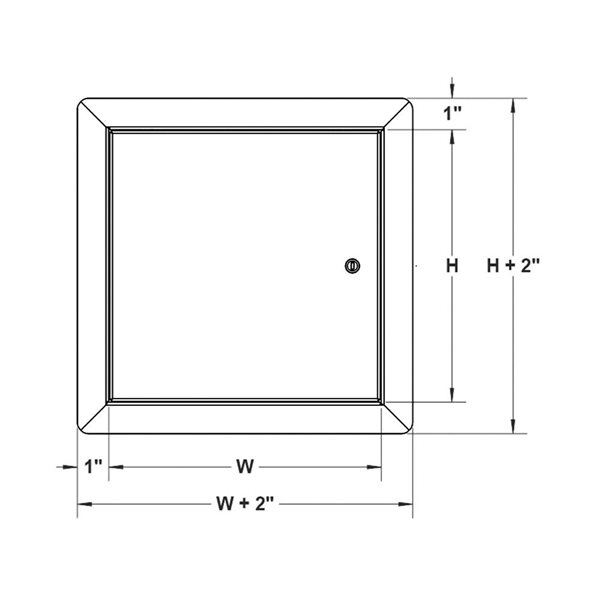 Best Access Doors 24 x 24-in Stainless-Steel Flush Universal Wall Access Panel with Exposed Flange