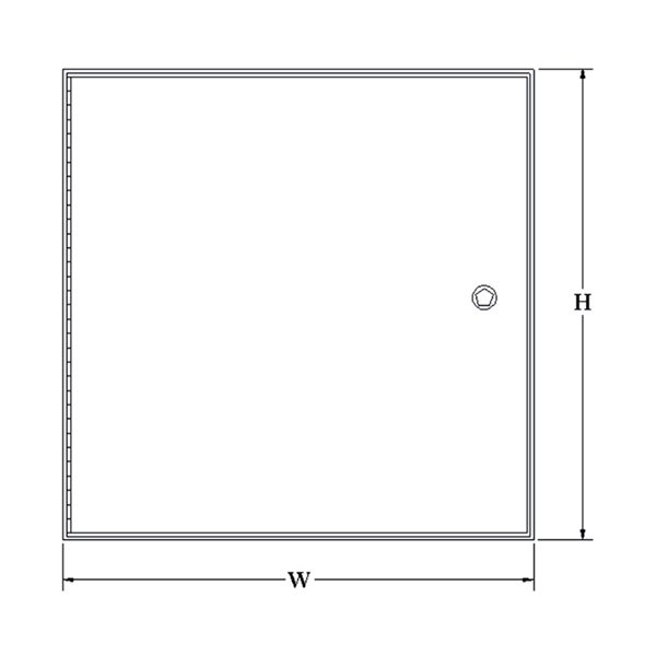 Porte d'accès murale encastrée de Best Access Doors 8 x 8 po en acier avec verrou