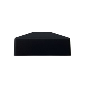 Capuchons de poteau Eazy-Cap de Nuvo Iron pyramidal 4 x 4 po en plastique rigide noir 24/pqt