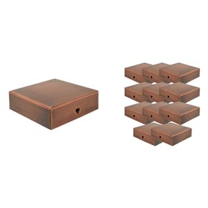 Nuvo Iron Eazy-Cap 4 x 4-in Copper 12-Pack Modern Low-Profile Flat Top Post Cap