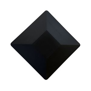 Capuchons de poteau Eazy-Cap de Nuvo Iron pyramidal 6 x 6 po en plastique rigide noir 12/pqt