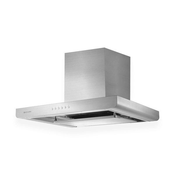 Sakura M6000 1000 CFM 30-in Stainless Steel Range Hood with Chimney Flue