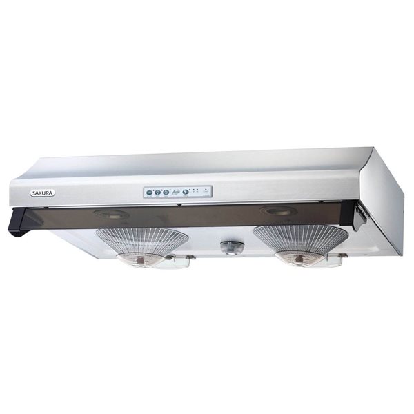 Sakura R-8168F 750 CFM 30-in Stainless Steel Undercabinet Range Hood with Fuzzi Logic System