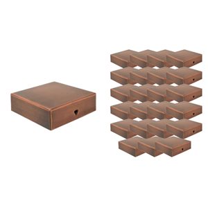 Nuvo Iron Eazy-Cap 4 x 4-in Copper 24-Pack Modern Low-Profile Flat Top Post Cap