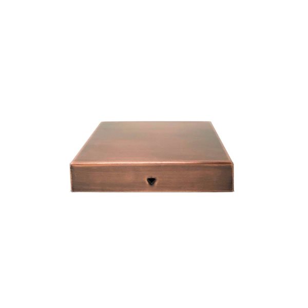 NUVO IRON Eazy Cap 6 in. x 6 in. Copper Stainless Steel Modern Low-Profile Flat Top Post Cap (Pack of 24)