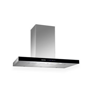 Sakura M3000 1000 CFM 36-in Black Stainless Steel Range Hood with Chimney Flue