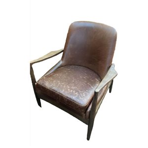 Fauteuil de salon Truby par TAKE ME HOME en cuir brun