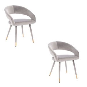 TAKE ME HOME Drye Grey Velvet Dining Chair