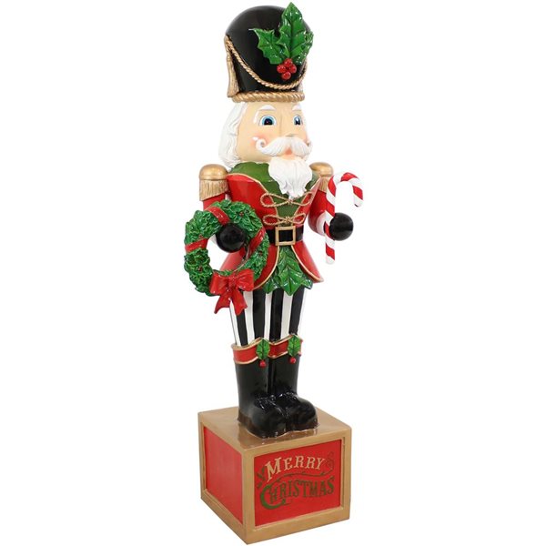 Sunnydaze Decor Karl Indoor and Outdoor Christmas Nutcracker Statue - 48-in