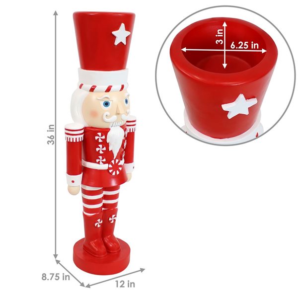 Sunnydaze Decor Alfonso the Noble Indoor and Outdoor Nutcracker Statue - 36-in