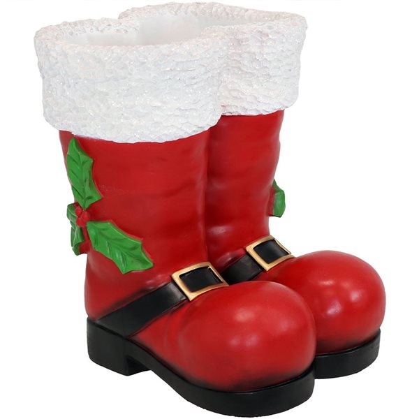 Sunnydaze Decor Santa Boots Indoor and Outdoor Christmas Statue