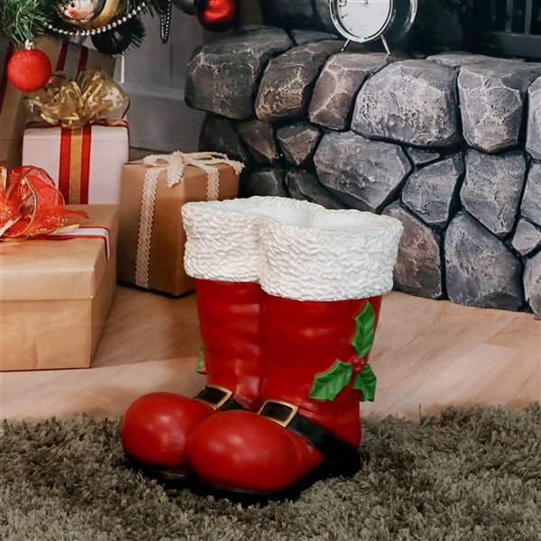 Sunnydaze Decor Santa Boots Indoor and Outdoor Christmas Statue