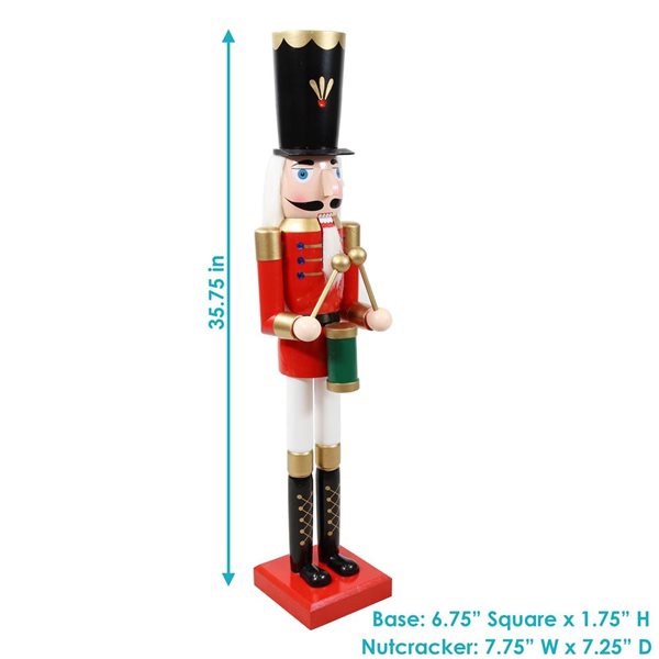 Sunnydaze Decor Noah the Harmonious Indoor Christmas Nutcracker Statue - 35.75-in