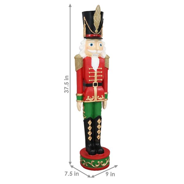 Sunnydaze Decor 37-in Kristoff the Christmas Nutcracker Soldiers - 2 Statues