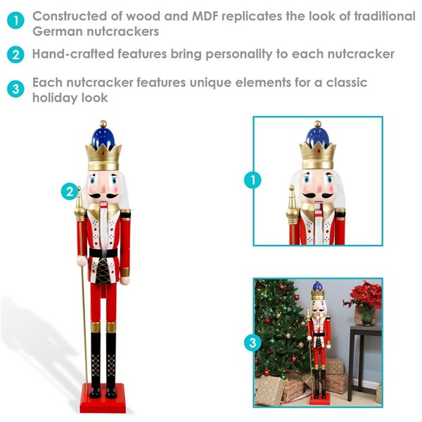 Sunnydaze Decor Balthazar the Protector Indoor Christmas Nutcracker - 48-in