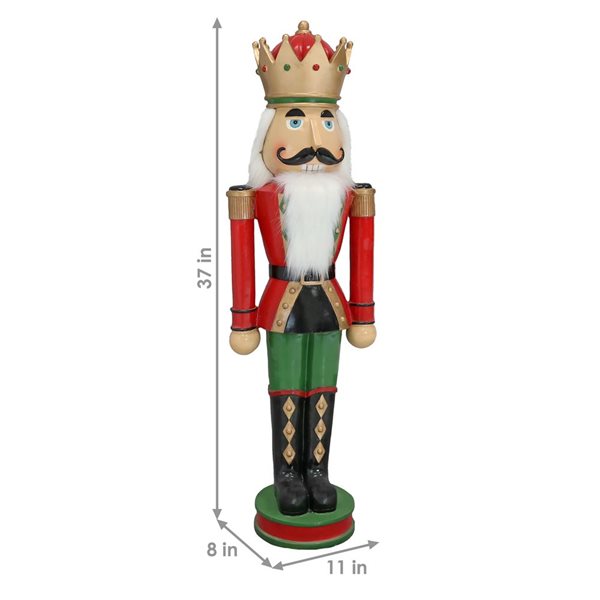 Sunnydaze Decor Matthias the Prince Indoor and Outdoor Nutcracker Statue - 35-in