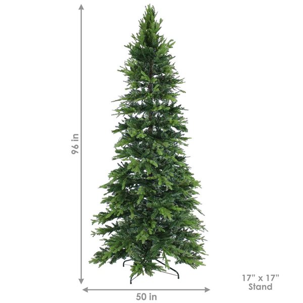 Sunnydaze Decor Slim and Stately Artificial Christmas Tree - 8 Feet