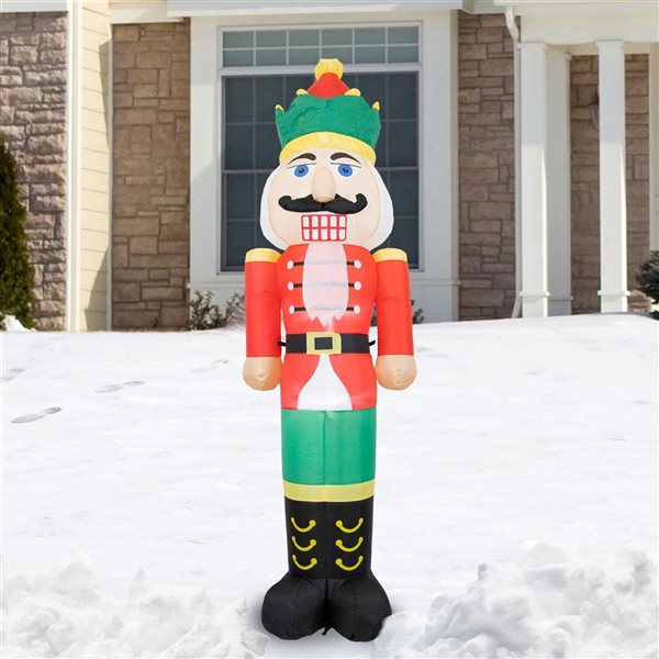 Sunnydaze Decor Nathaniel the Nutcracker 8-ft Christmas Inflatable