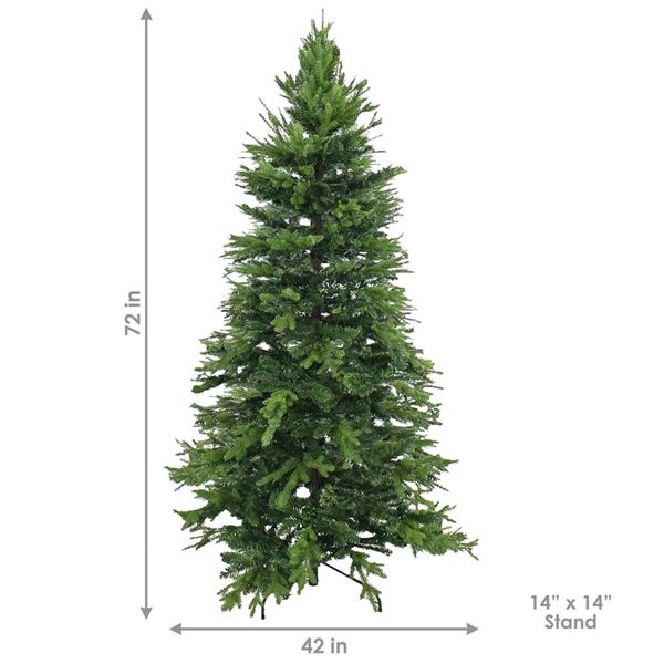 Sunnydaze Decor Slim and Stately Artificial Christmas Tree - 6 Feet