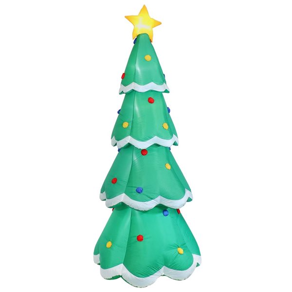 Sunnydaze Decor Towering Green Christmas Tree Inflatable Yard Decoration - 9.5-ft