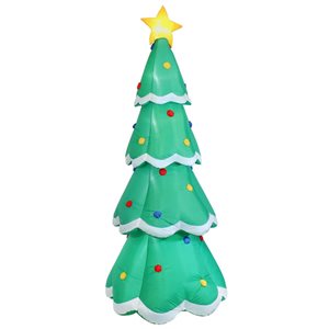 Sunnydaze Decor Towering Green Christmas Tree Inflatable Yard Decoration - 9.5-ft