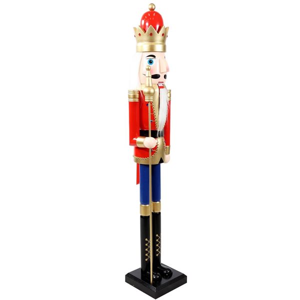 Sunnydaze Decor Arnold the Strong Indoor Christmas Nutcracker Statue - 48-in