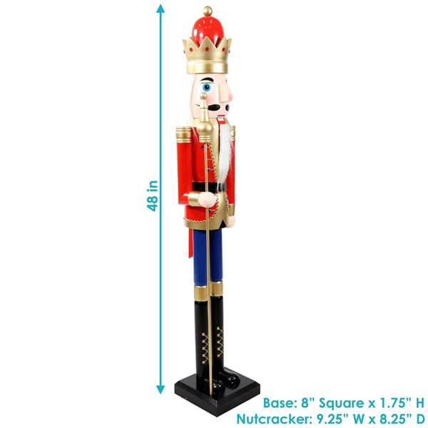 Sunnydaze Decor Arnold the Strong Indoor Christmas Nutcracker Statue - 48-in