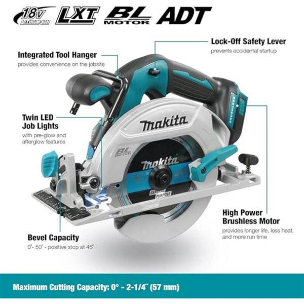 Makita 18V LXT Brushless 5 Tool Combo Kit, 5.0Ah x2