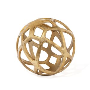 Sculpture circulaire en métal doré Vyan Gild Design House, grande