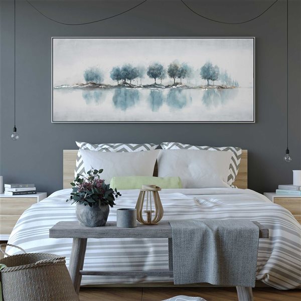 Gild Design House Blue Woods, Hand Painted Canvas