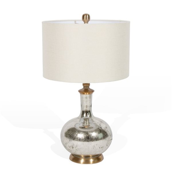 Lampe de table Bianca de Gild Design House 27 po en verre gris