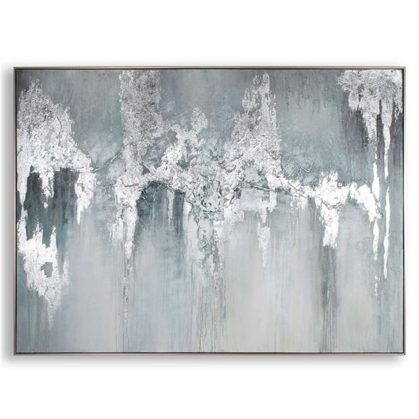 Gild Design House Exquisite Aquamarine, Hand Painted Canvas