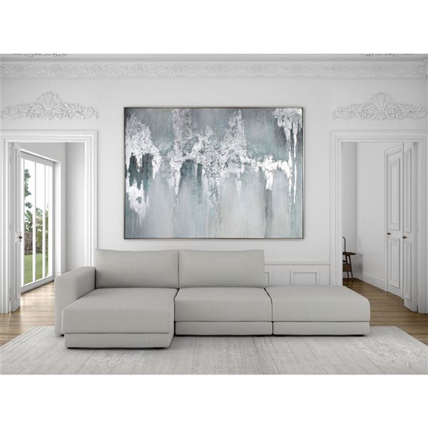 Gild Design House Exquisite Aquamarine, Hand Painted Canvas