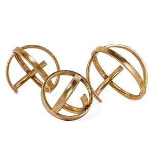 Accessoires décoratifs en métal Zelda Gild Design House, jeu de 3
